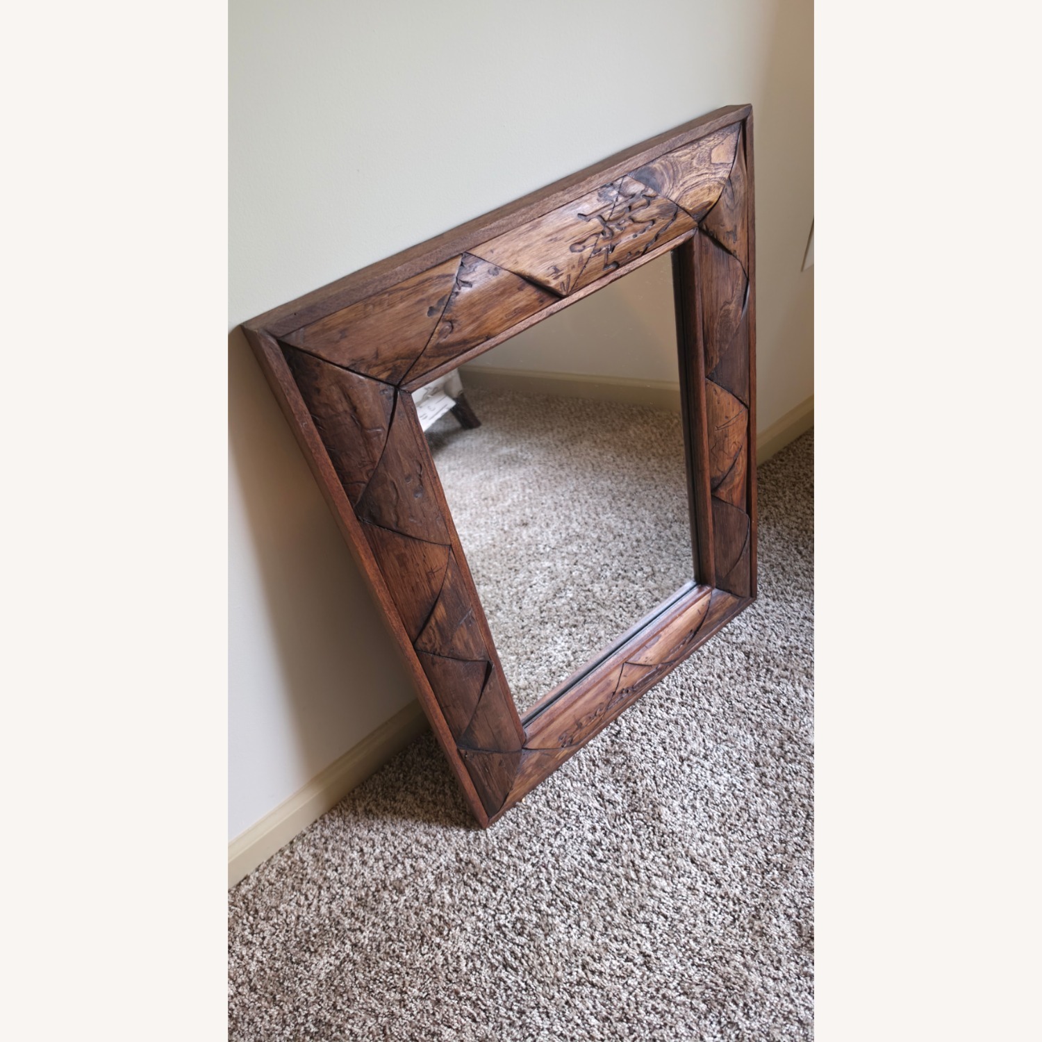 Rustic Teak Wood Mirror  - image-4