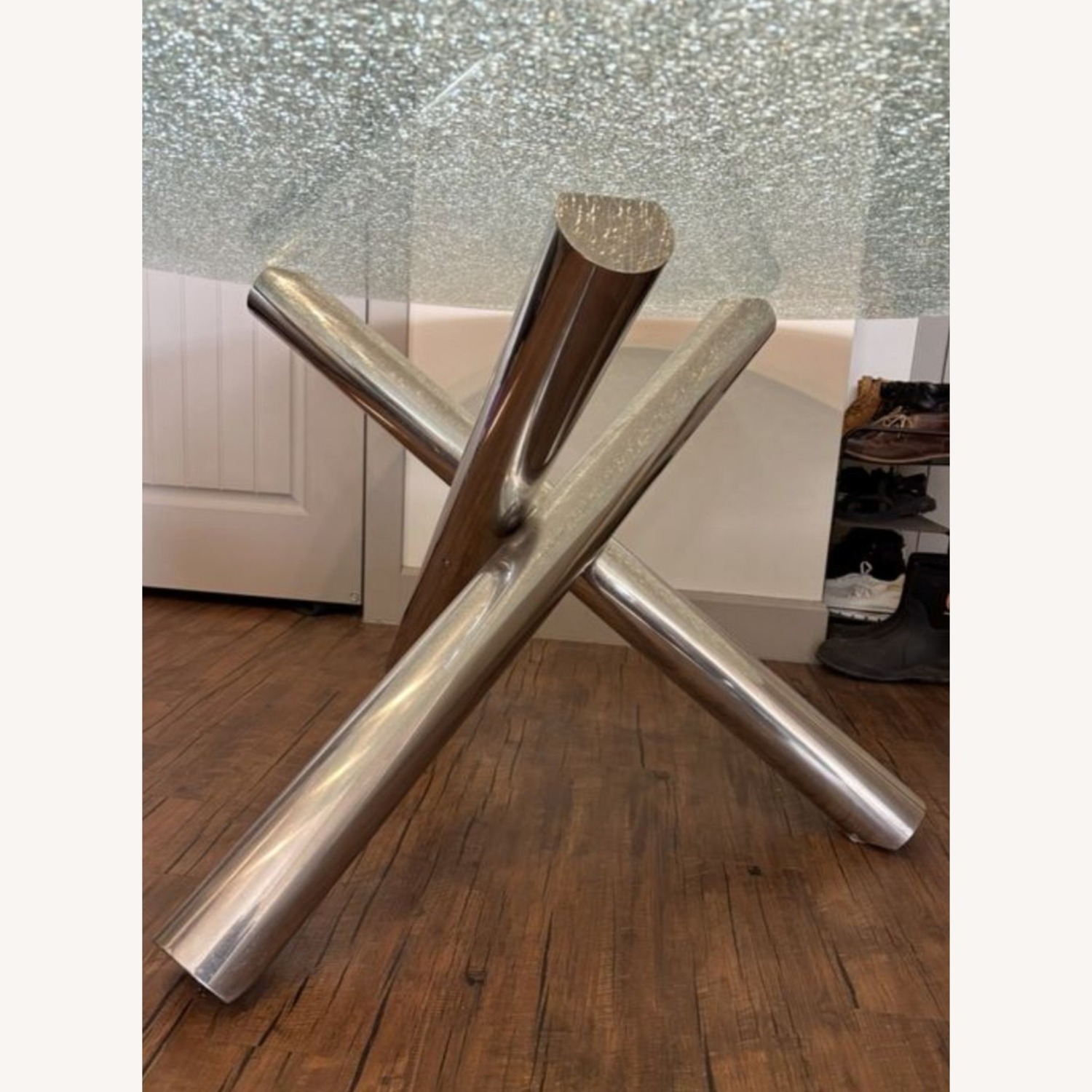 Star International Crackled Glass Dining Table - image-8