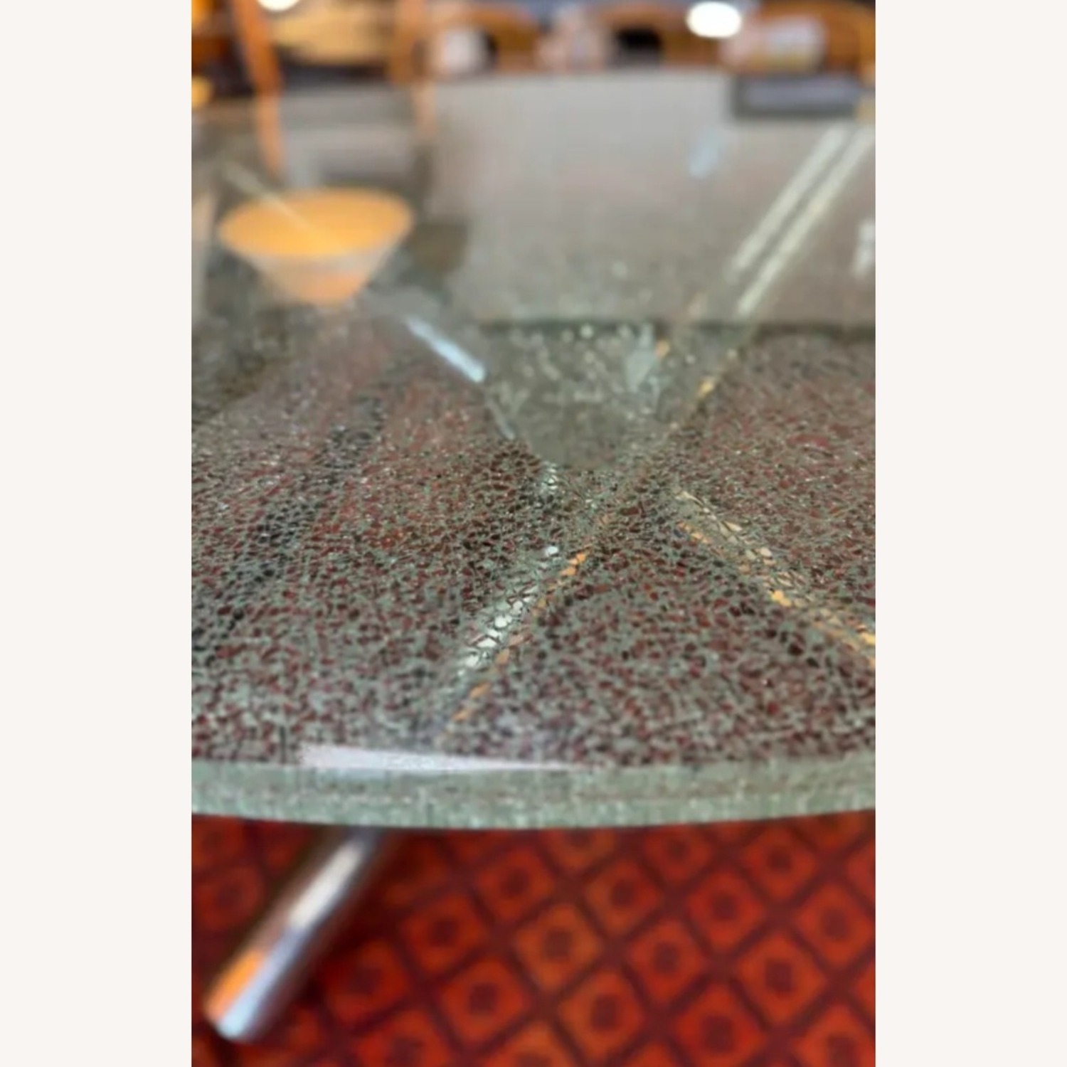 Star International Crackled Glass Dining Table - image-4