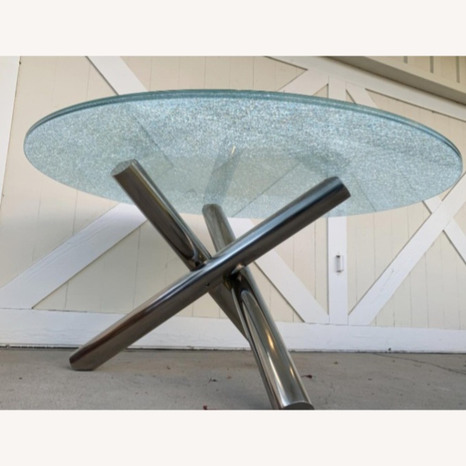 Star International Crackled Glass Dining Table - image-2