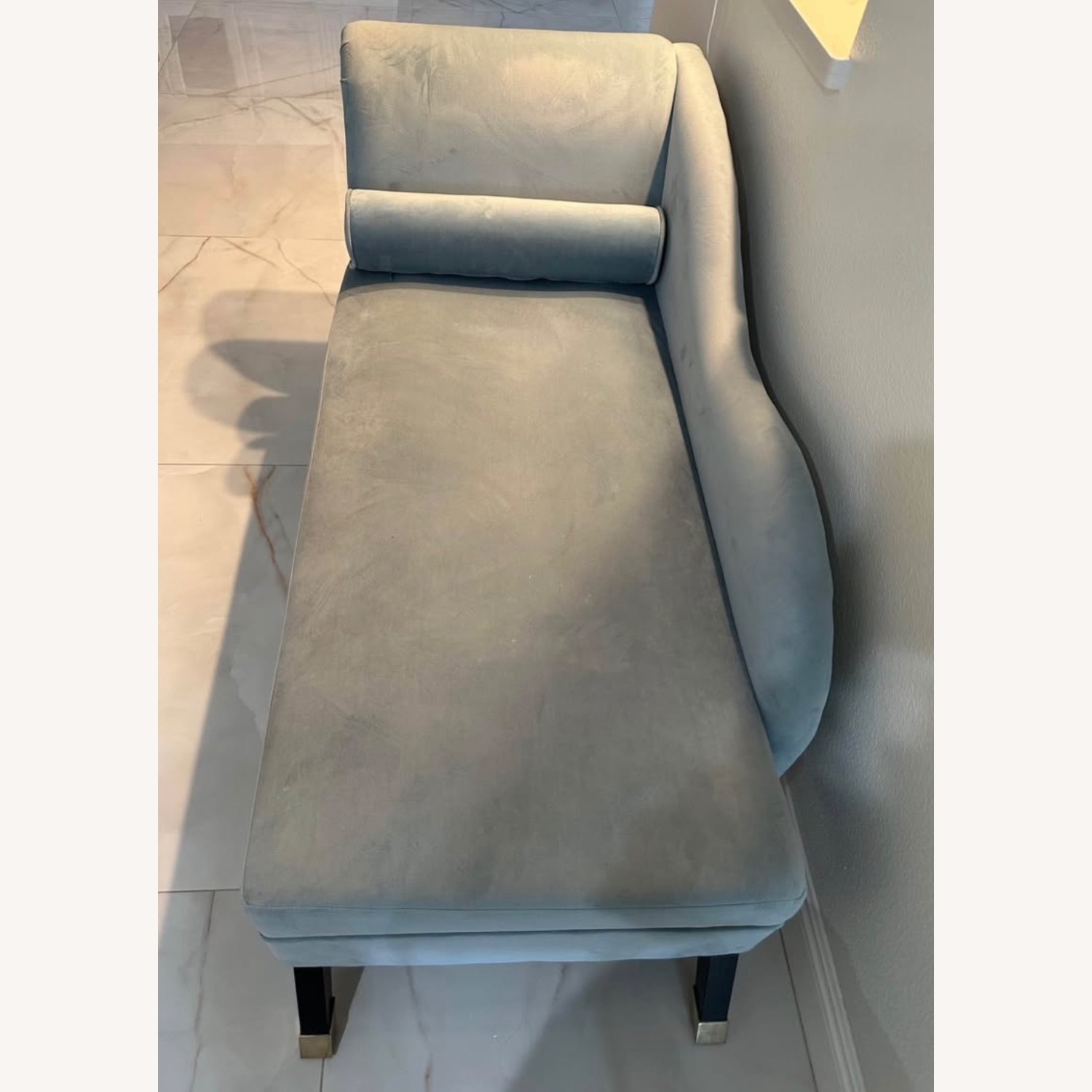 Modern Velvet Chaise Lounge - image-2