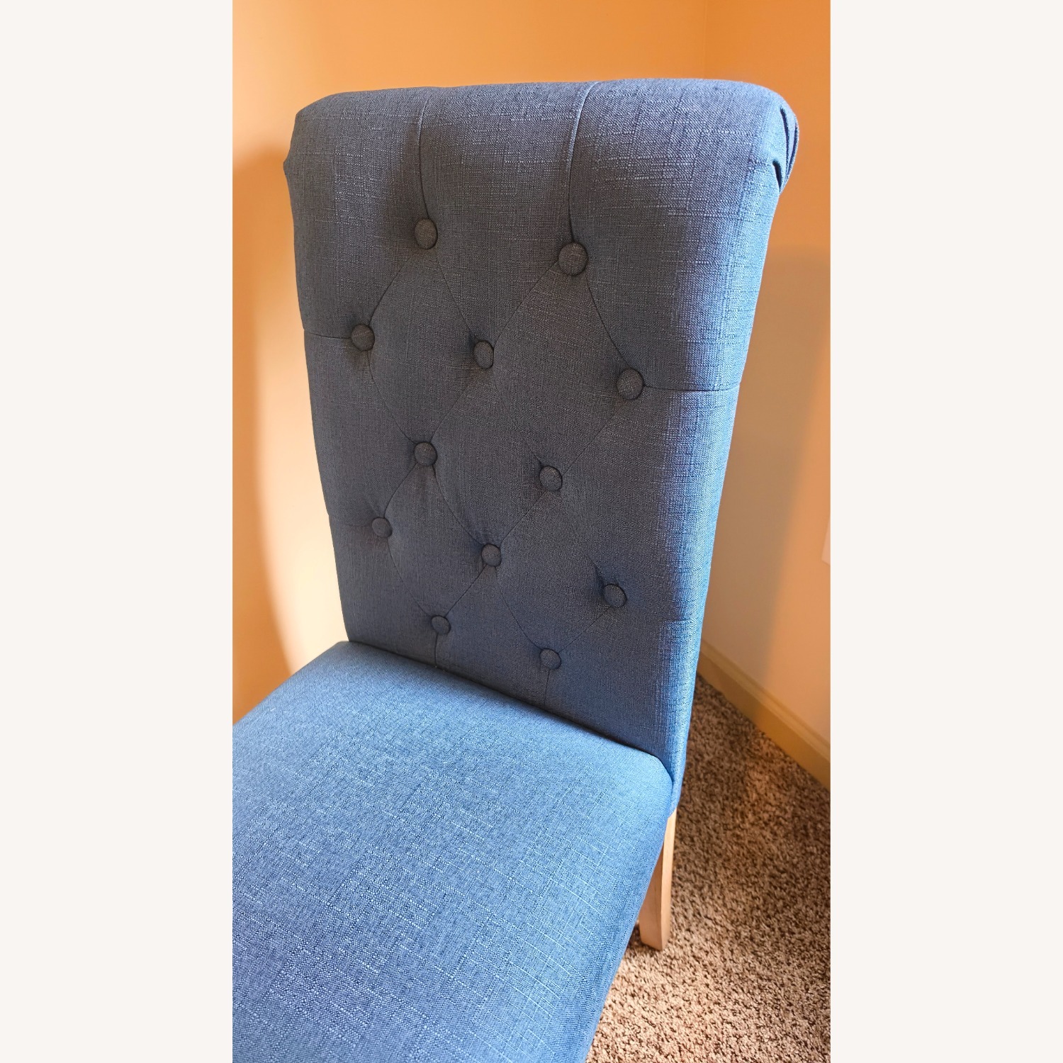 Pair - Blue Parson Dining Chairs - image-4