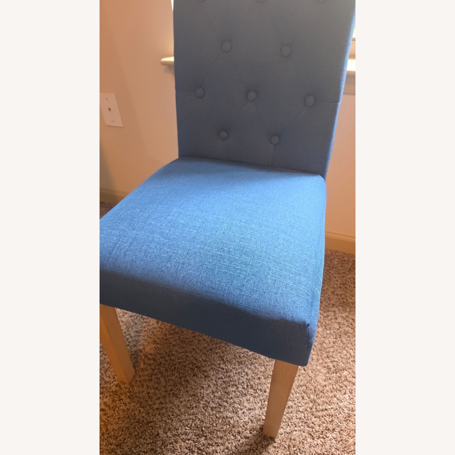 Pair - Blue Parson Dining Chairs - image-6