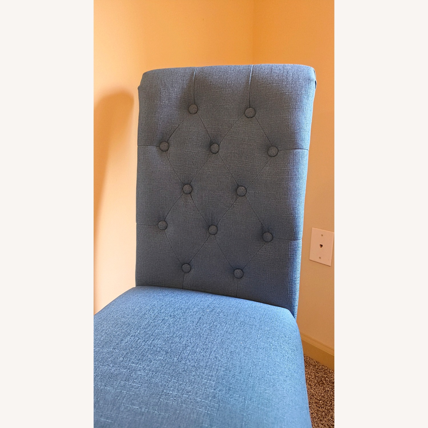 Pair - Blue Parson Dining Chairs - image-2