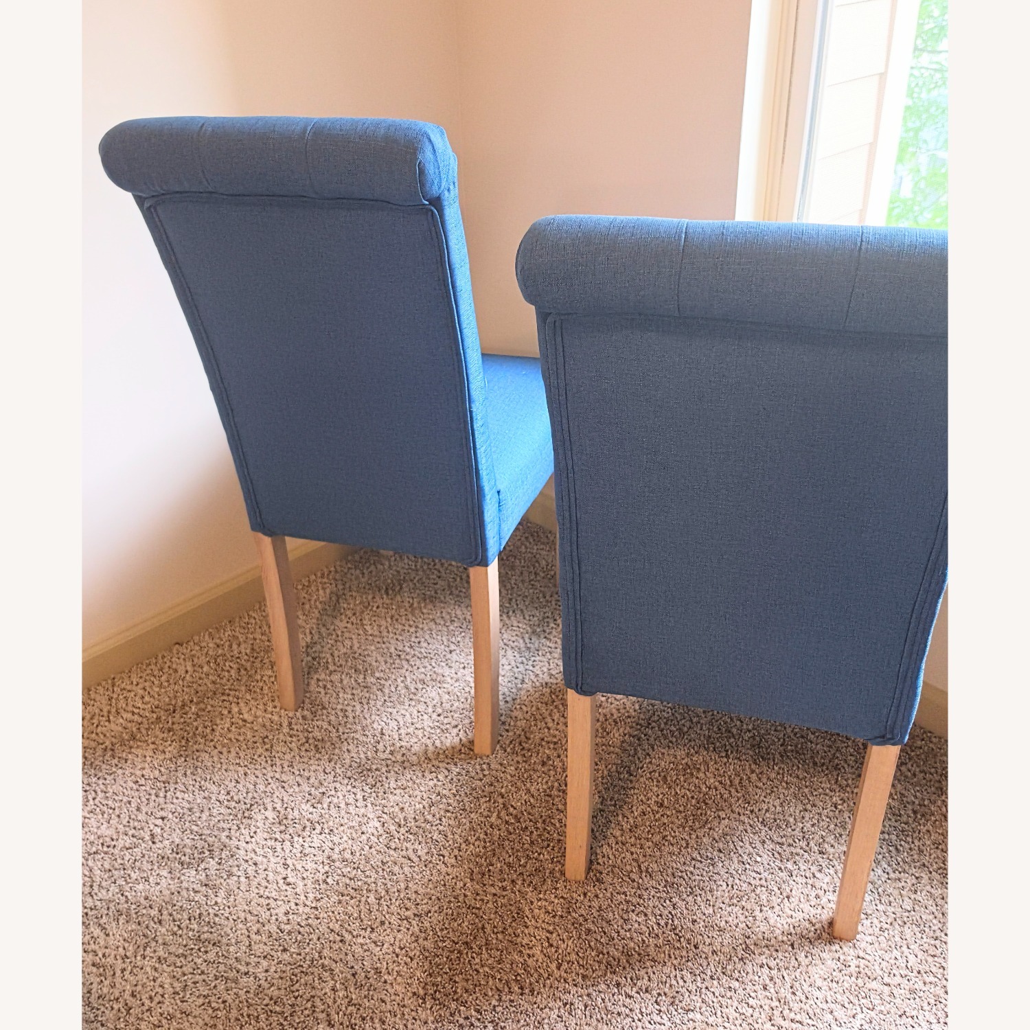 Pair - Blue Parson Dining Chairs - image-3
