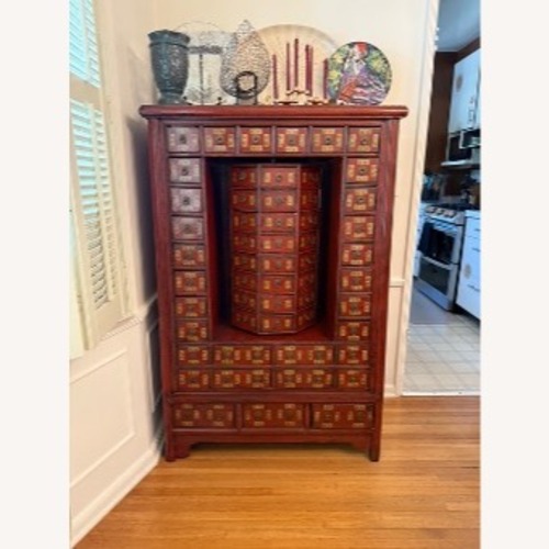 Used Rare Vintage Apothecary Cabinet w Carousel  for sale on AptDeco