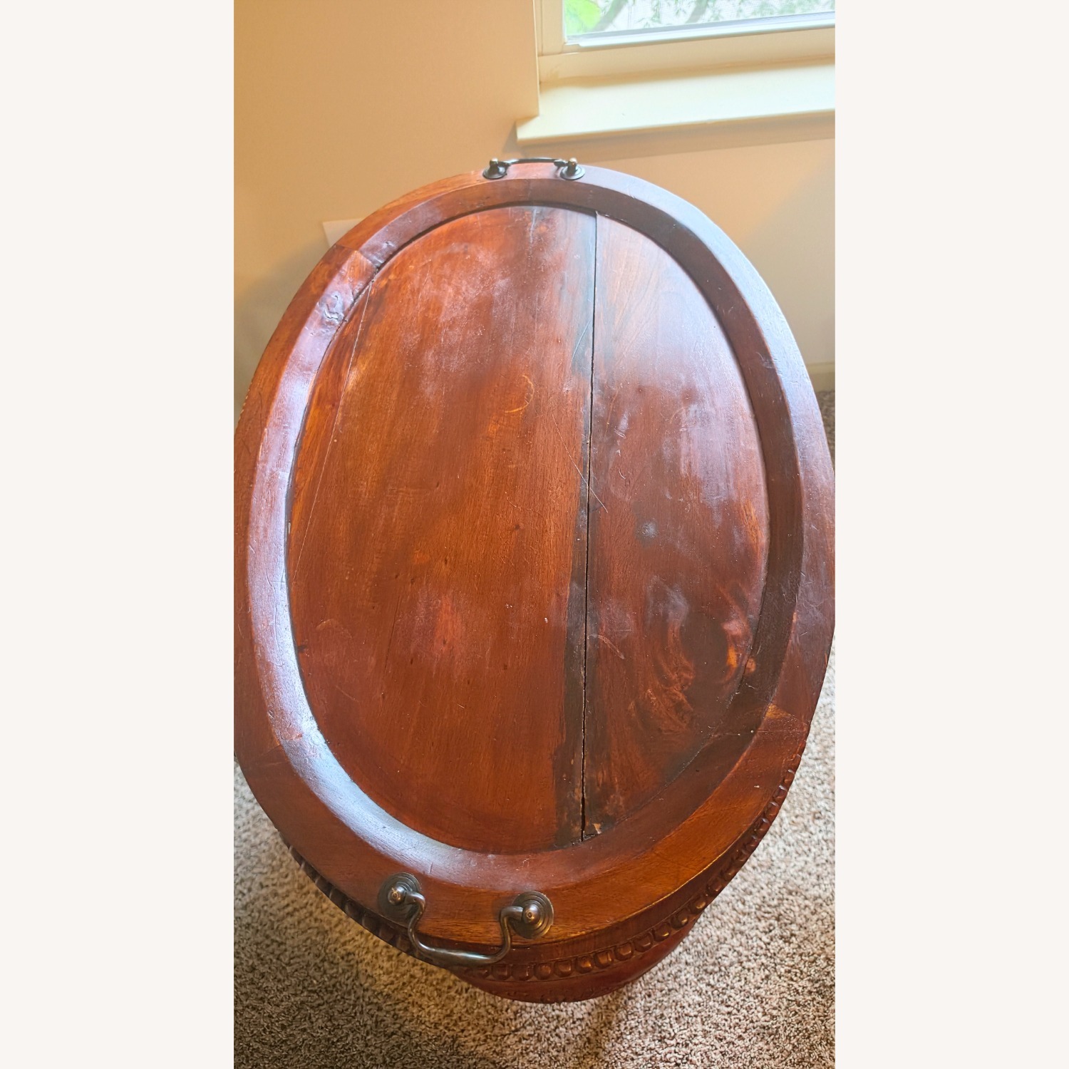 Oval Side Table  with Removable Tea Tray Top - image-17