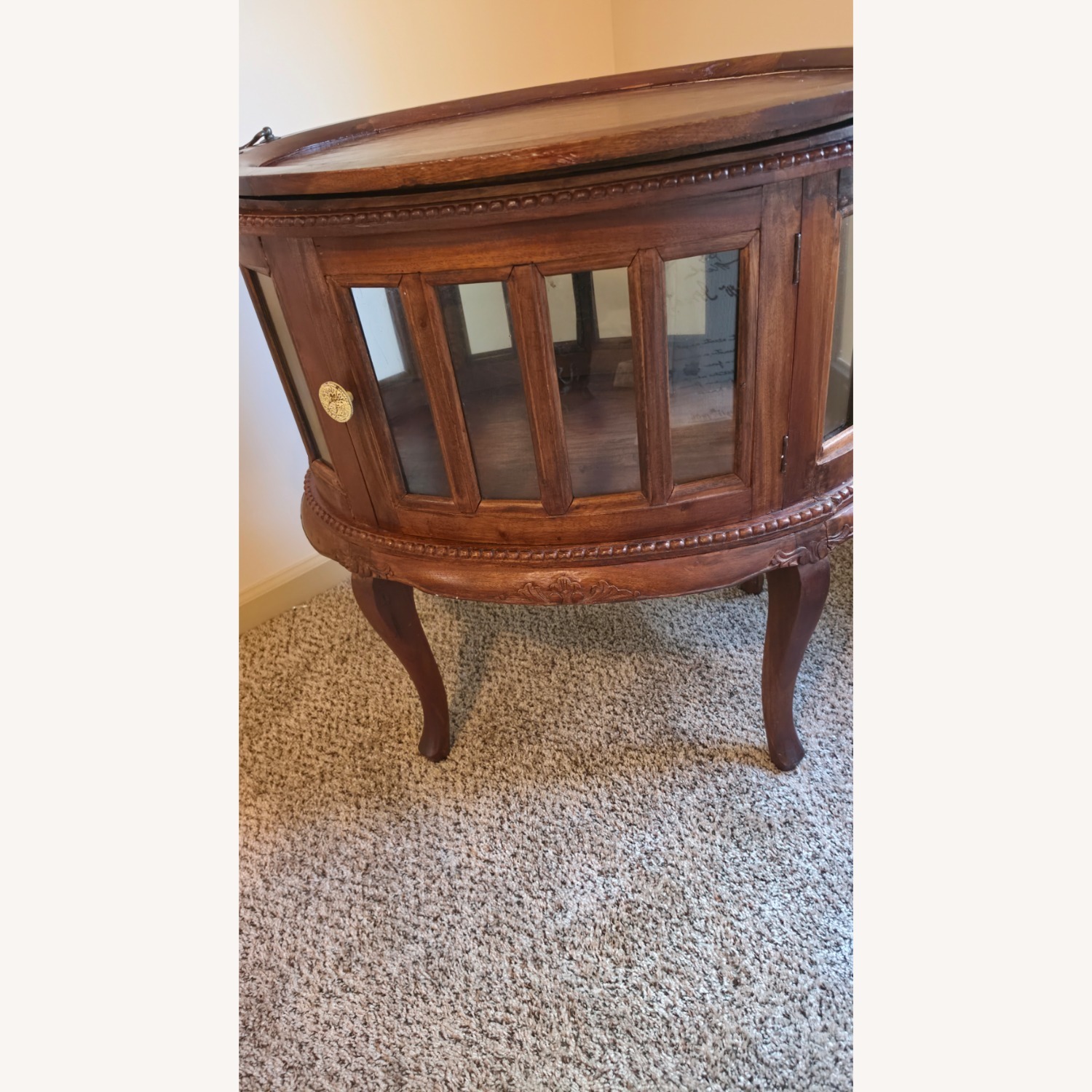 Oval Side Table  with Removable Tea Tray Top - image-1