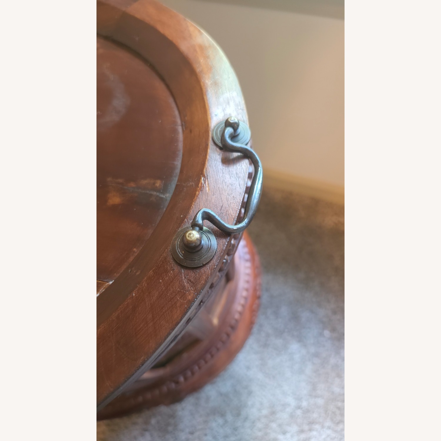 Oval Side Table  with Removable Tea Tray Top - image-10