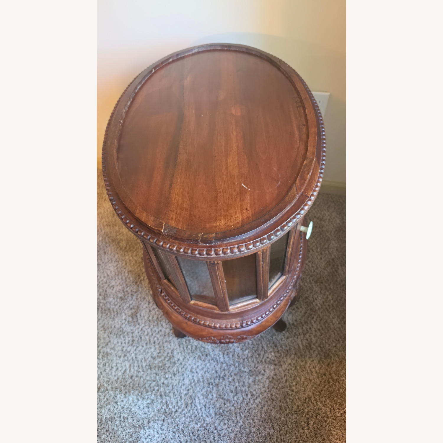 Oval Side Table  with Removable Tea Tray Top - image-31