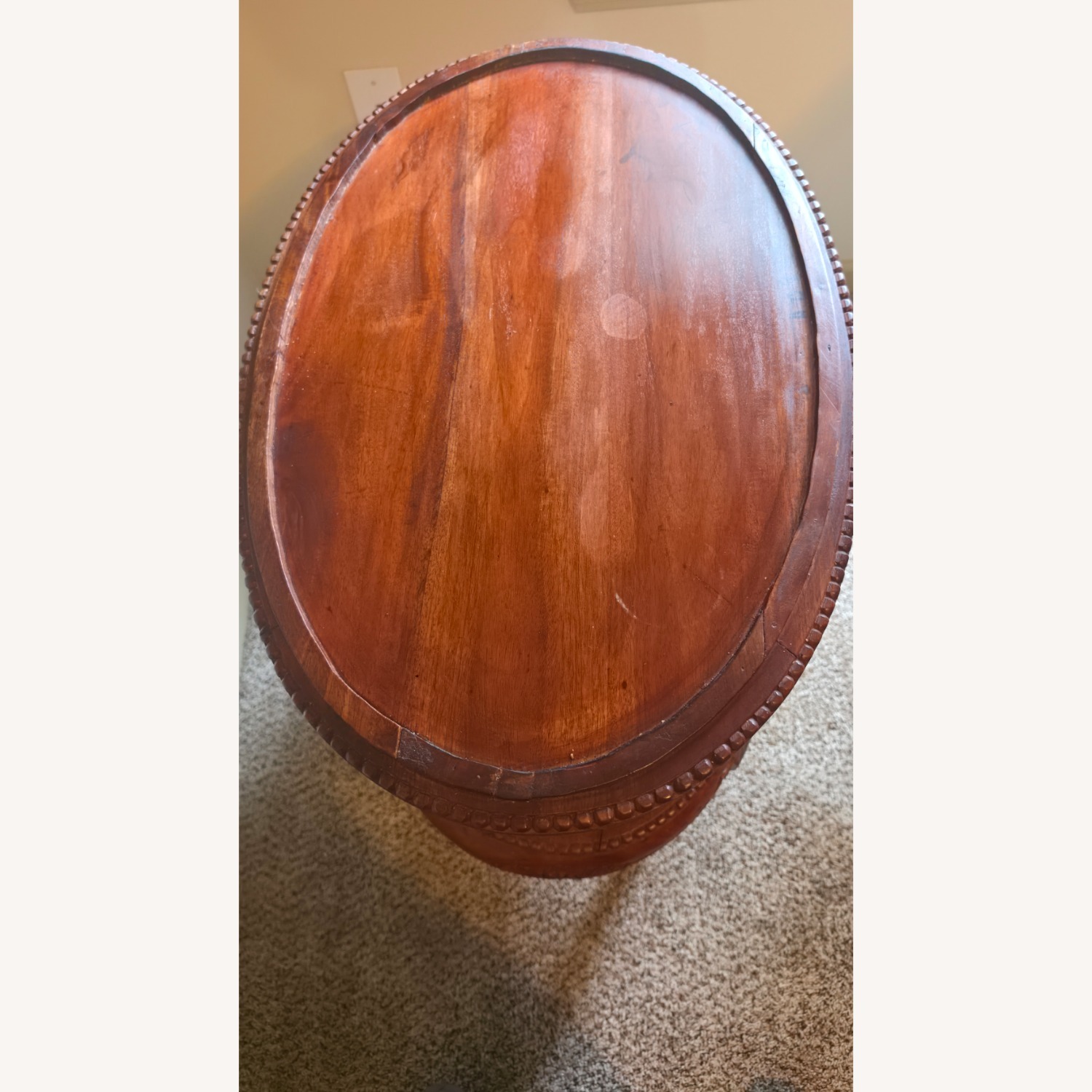 Oval Side Table  with Removable Tea Tray Top - image-14