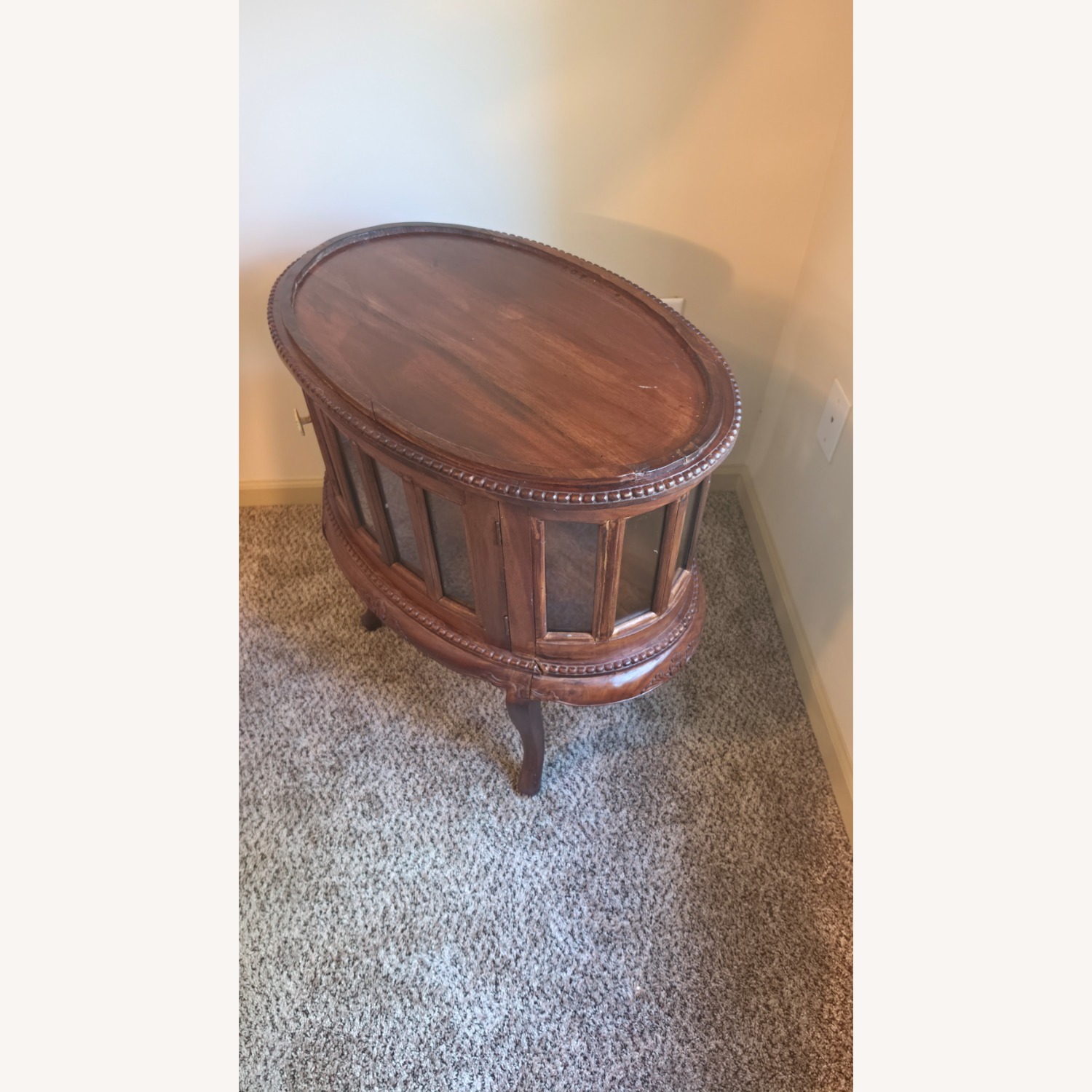 Oval Side Table  with Removable Tea Tray Top - image-33