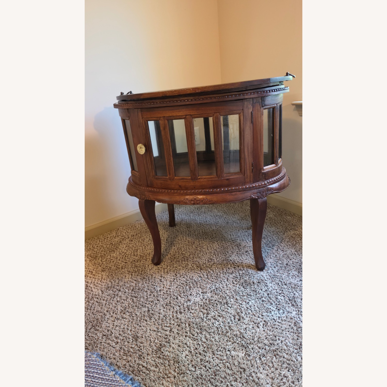 Oval Side Table  with Removable Tea Tray Top - image-24