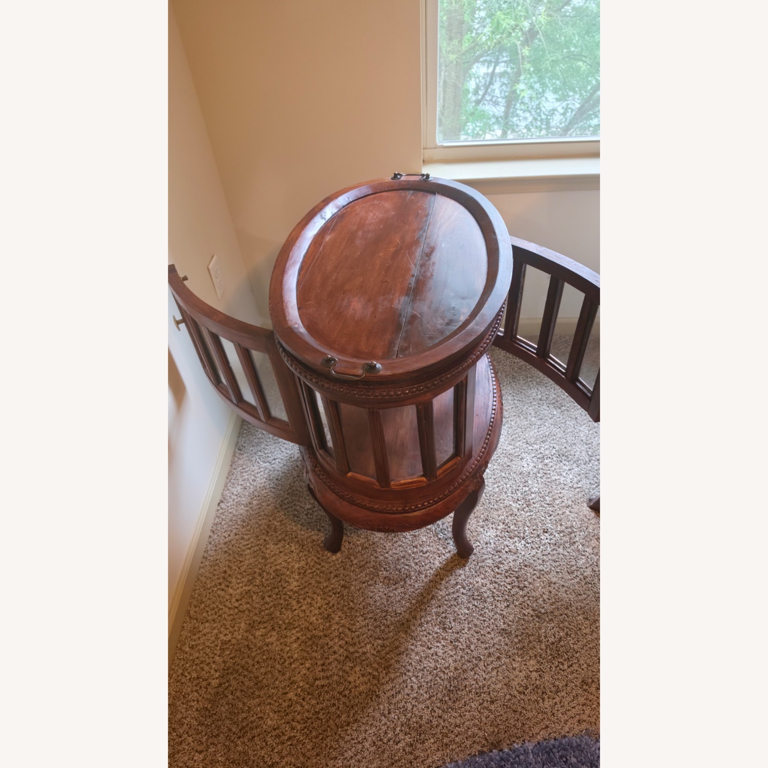 Oval Side Table  with Removable Tea Tray Top - image-19