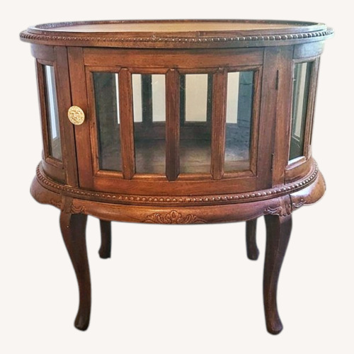 Used Oval Side Table  with Removable Tea Tray Top for sale on AptDeco