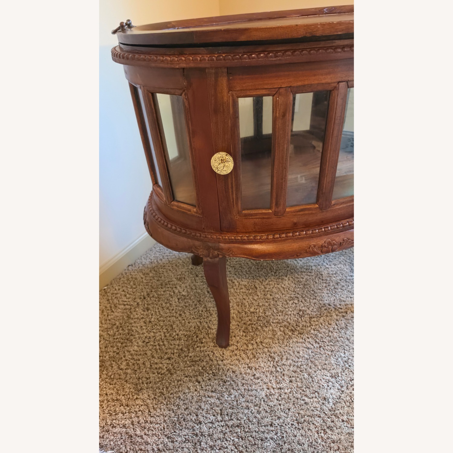 Oval Side Table  with Removable Tea Tray Top - image-23