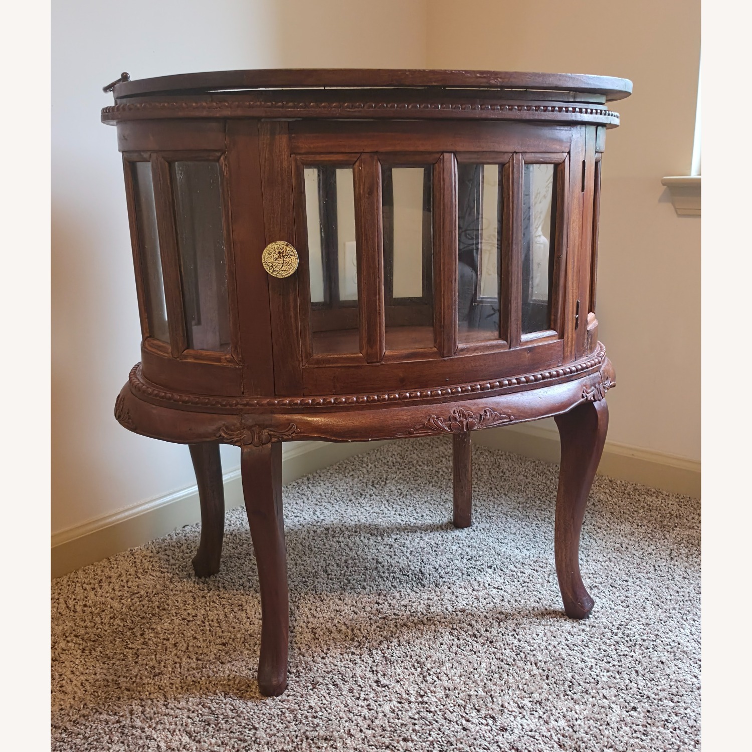Oval Side Table  with Removable Tea Tray Top - image-21