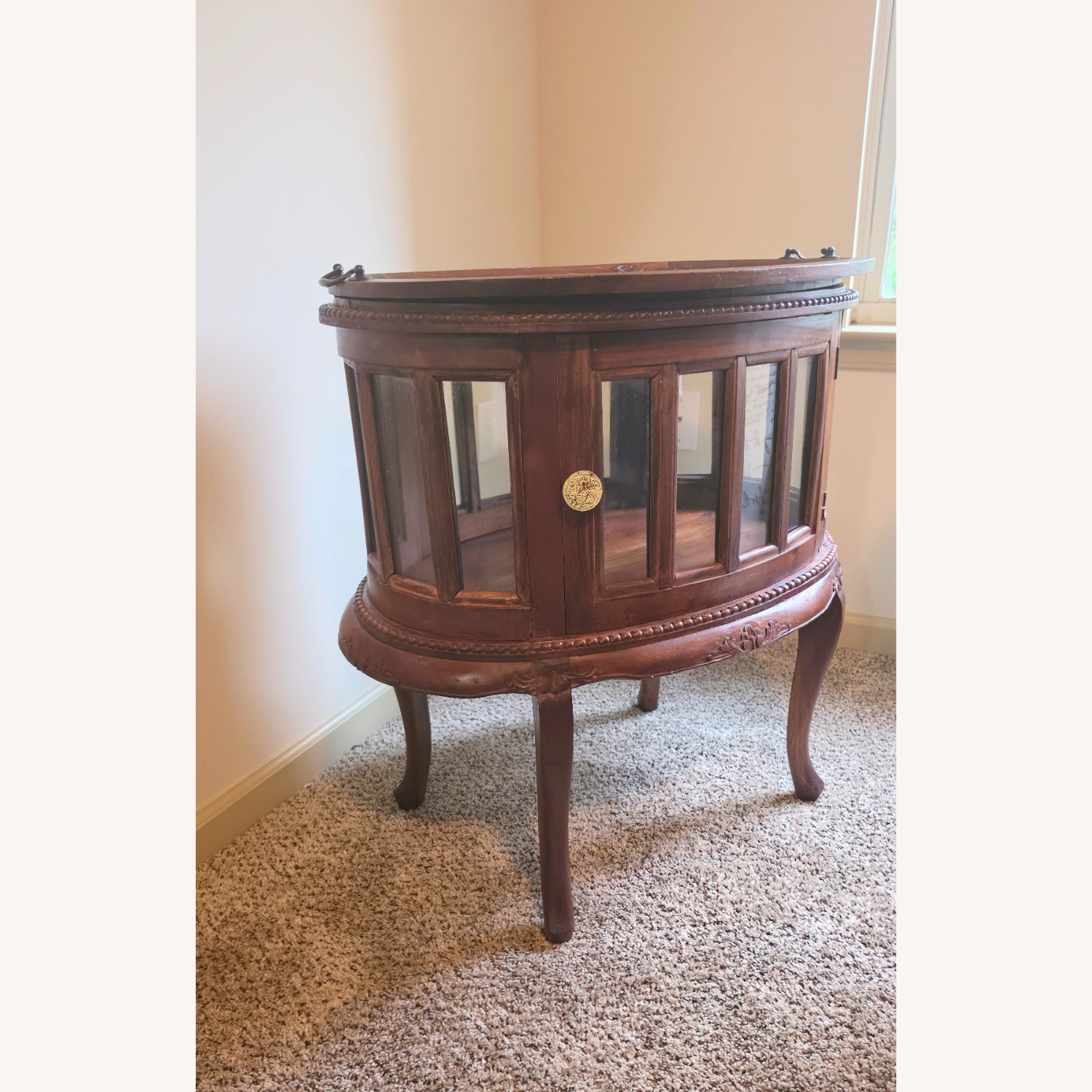 Oval Side Table  with Removable Tea Tray Top - image-18