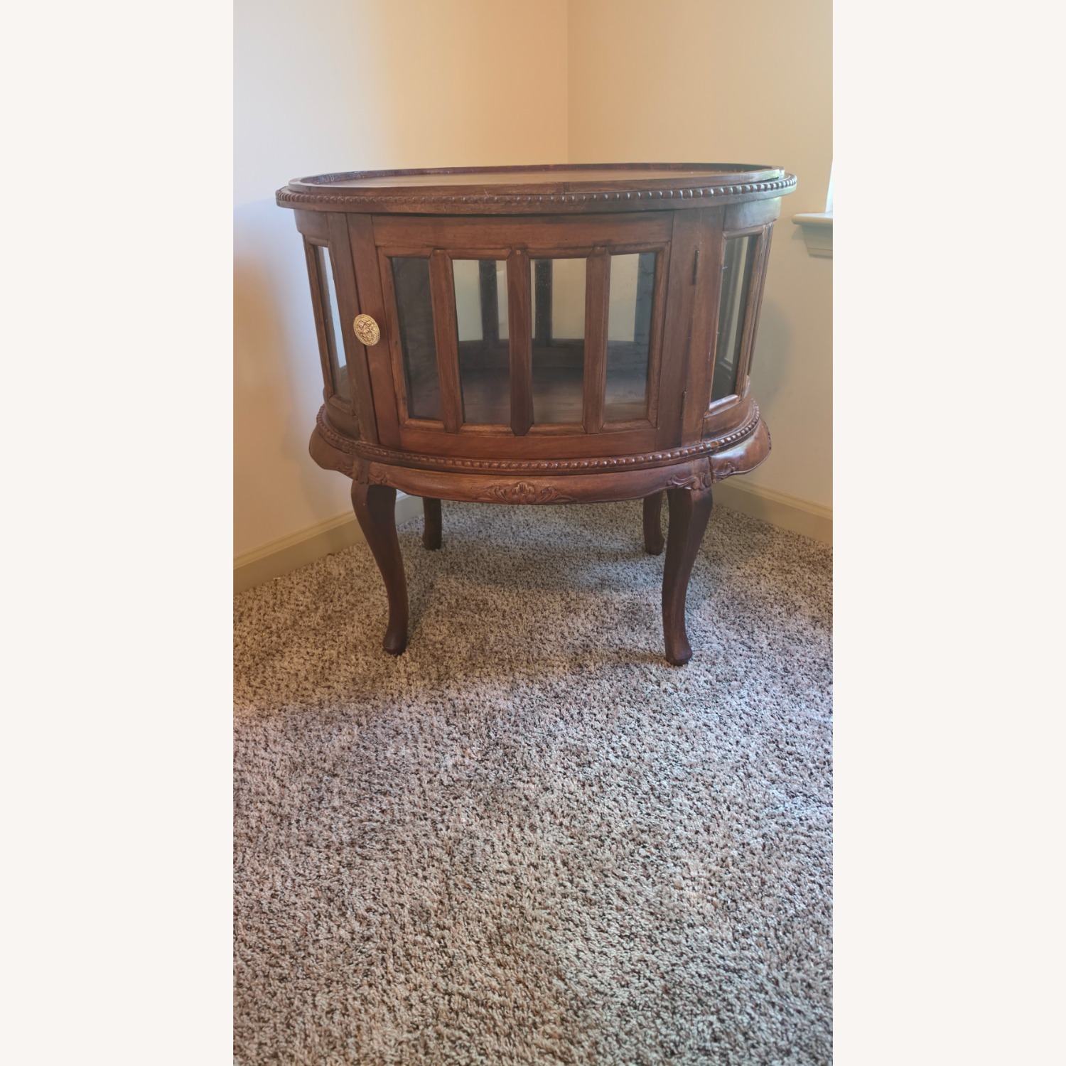 Oval Side Table  with Removable Tea Tray Top - image-32