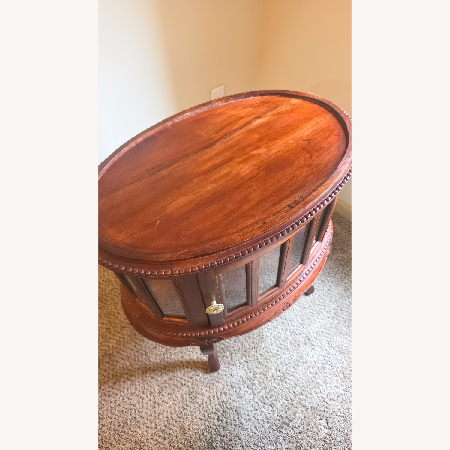 Oval Side Table  with Removable Tea Tray Top - image-13