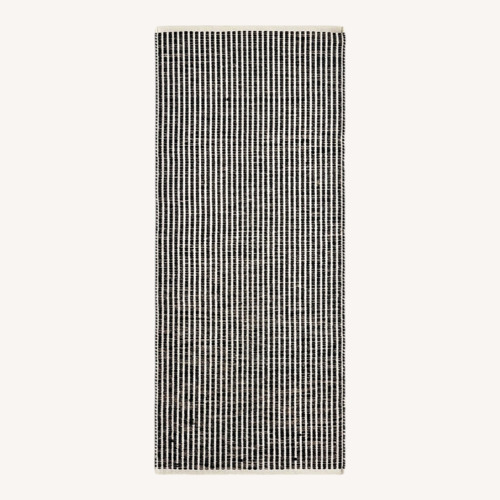 Used Extra-Long Handwoven Leather Rug Runner – 19.5ft for sale on AptDeco