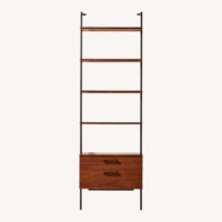CB2 Helix 96" Dark Brown Wood Wall Shelf