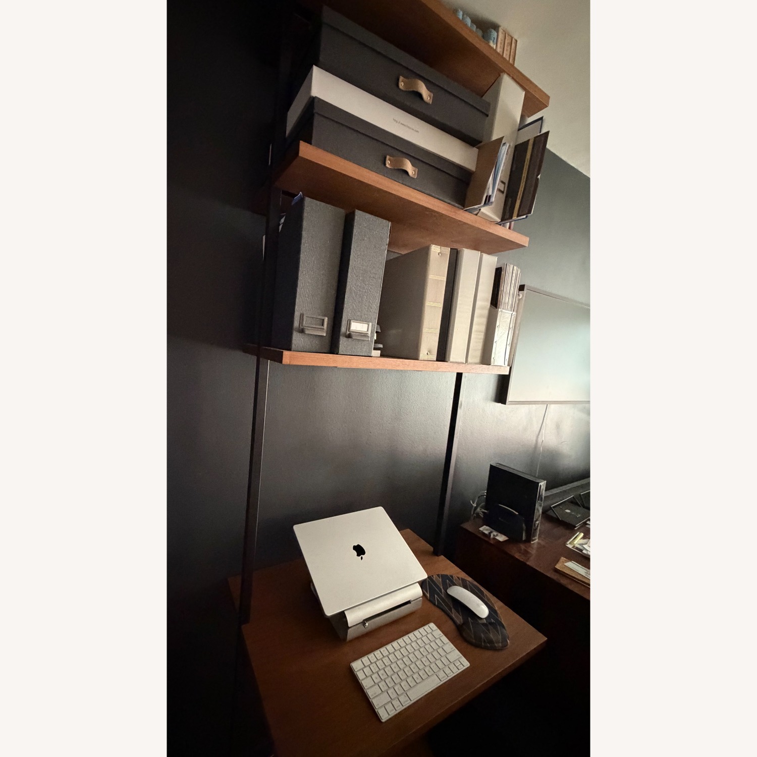 CB2 Helix Dark Brown Wood Desk - image-2