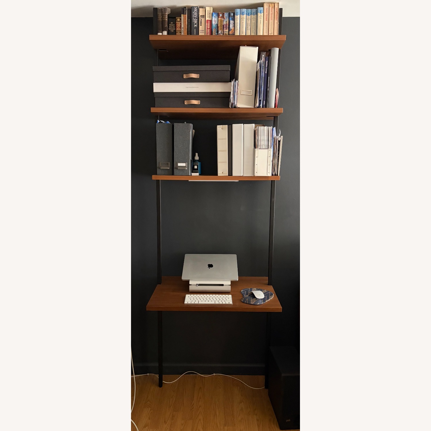 CB2 Helix Dark Brown Wood Desk - image-3