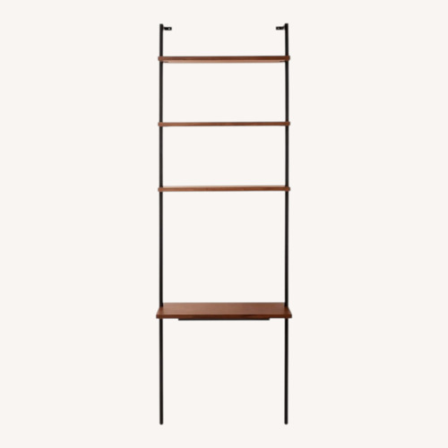 Used CB2 Helix Dark Brown Wood Desk for sale on AptDeco