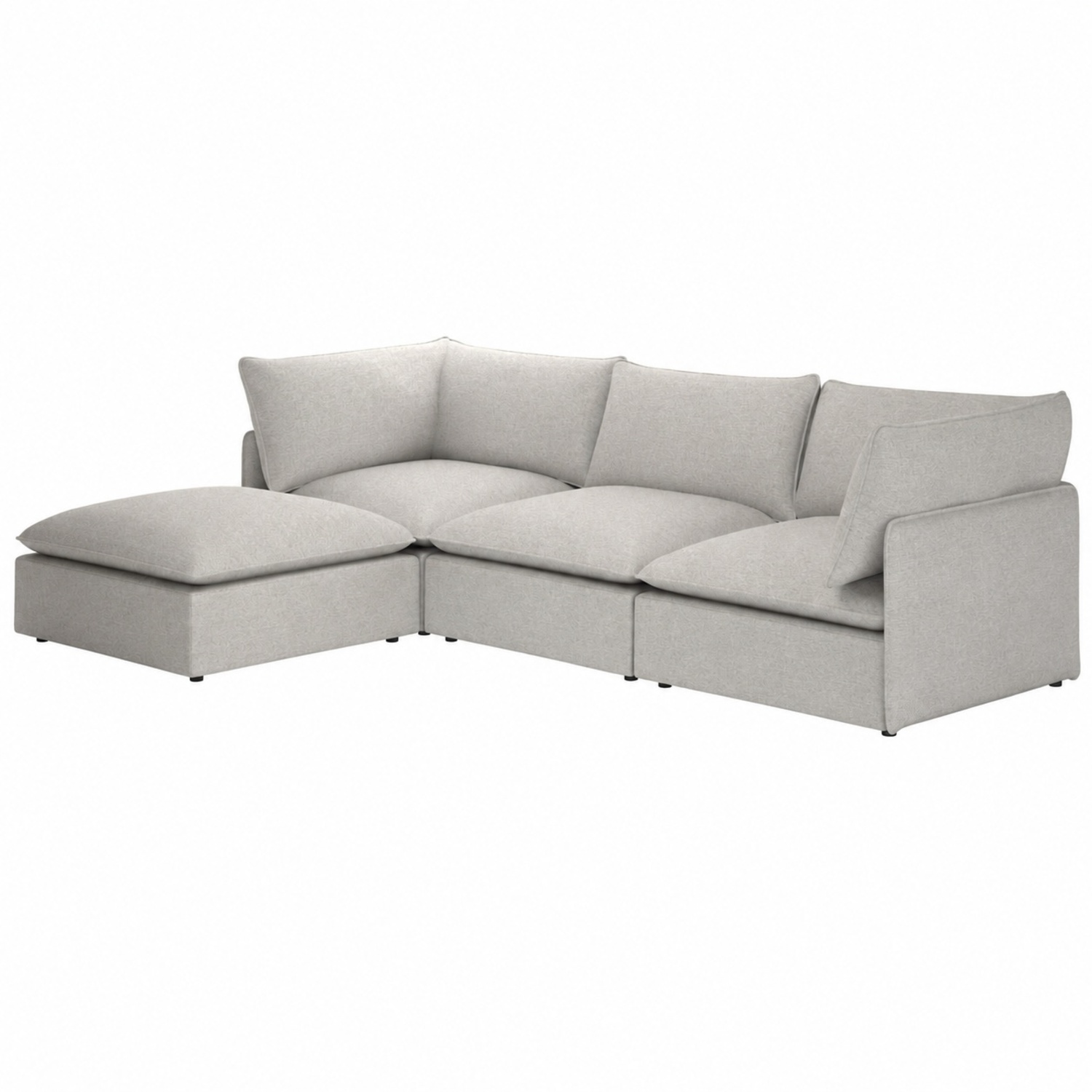 Crate & Barrel Light Gray 3+ Piece Sectional - image-4