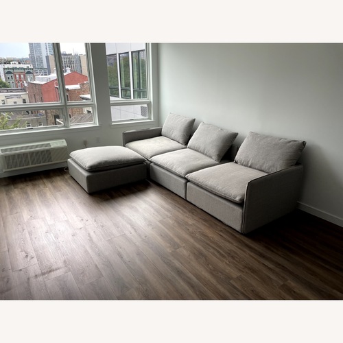 Used Crate & Barrel Light Gray 3+ Piece Sectional for sale on AptDeco