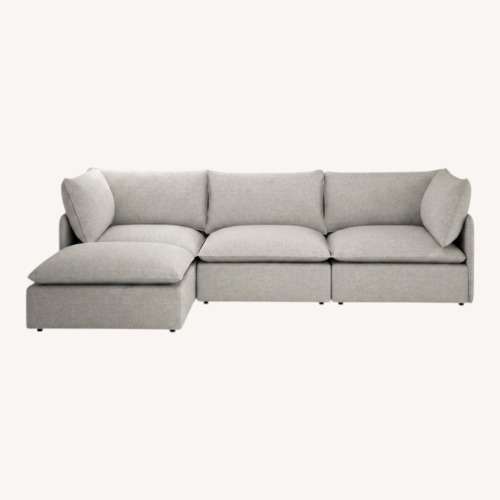 Used Crate & Barrel Light Gray 3+ Piece Sectional for sale on AptDeco
