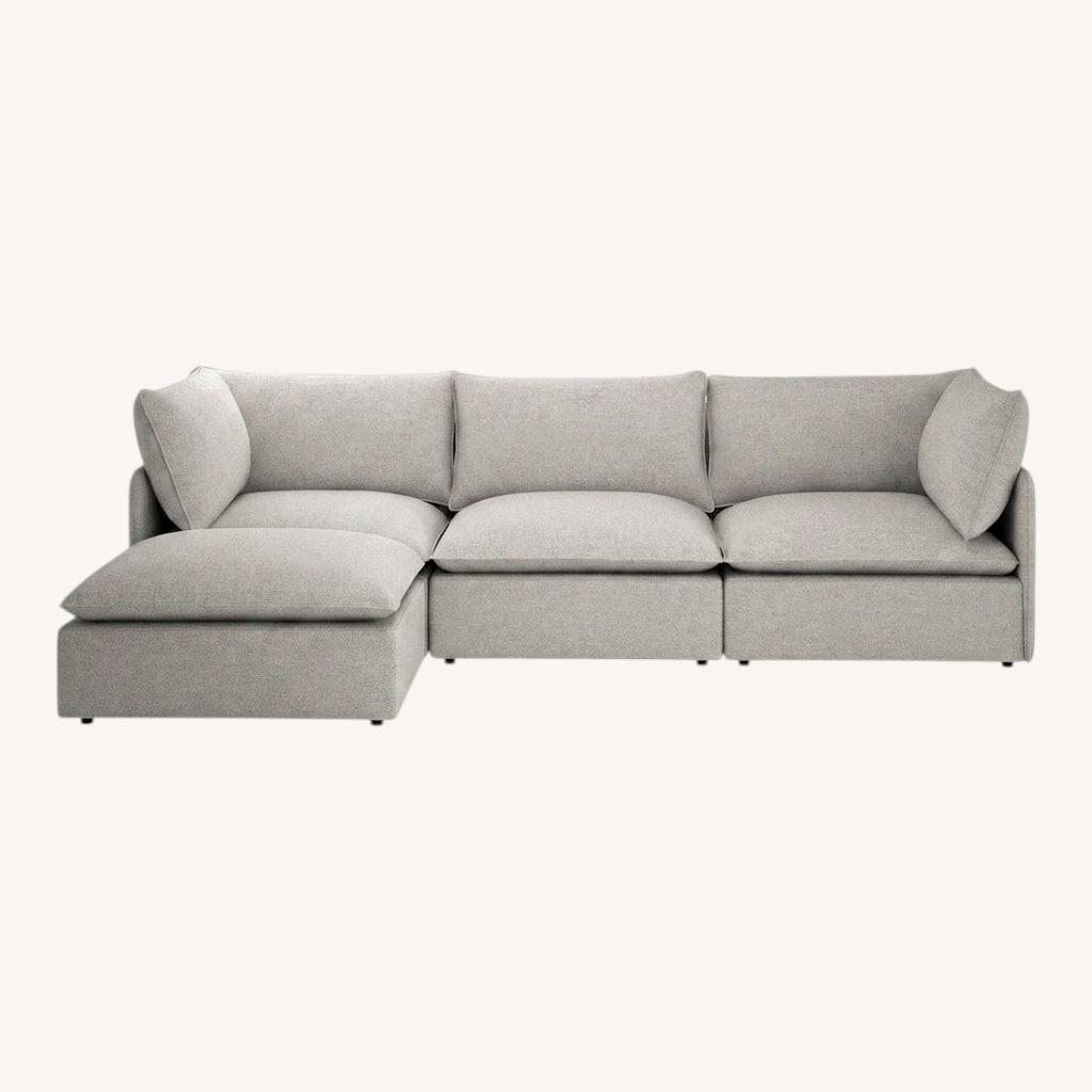 Image of Crate & Barrel Light Gray 3+ Piece Sectional