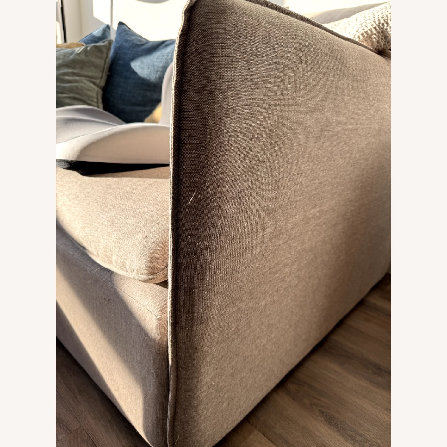 Crate & Barrel Light Gray 3+ Piece Sectional - image-3