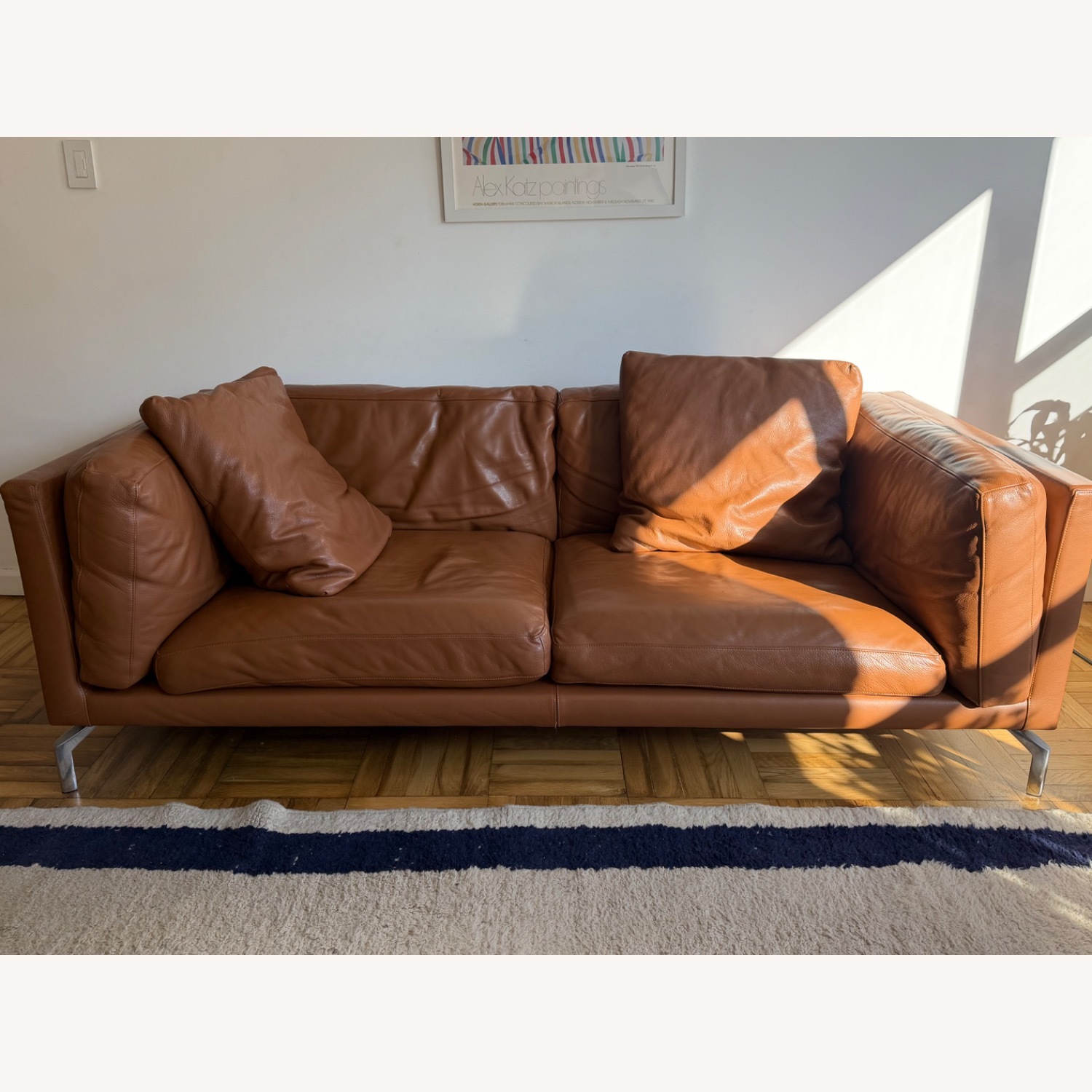 Design Within Reach Como Sofa 80” Canyon Leather - image-1