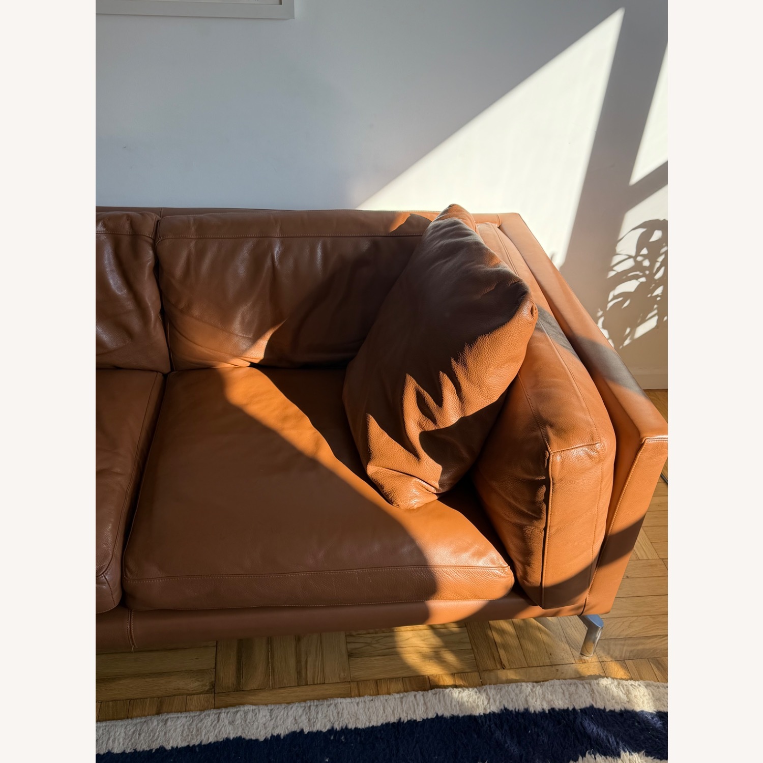 Design Within Reach Como Sofa 80” Canyon Leather - image-7