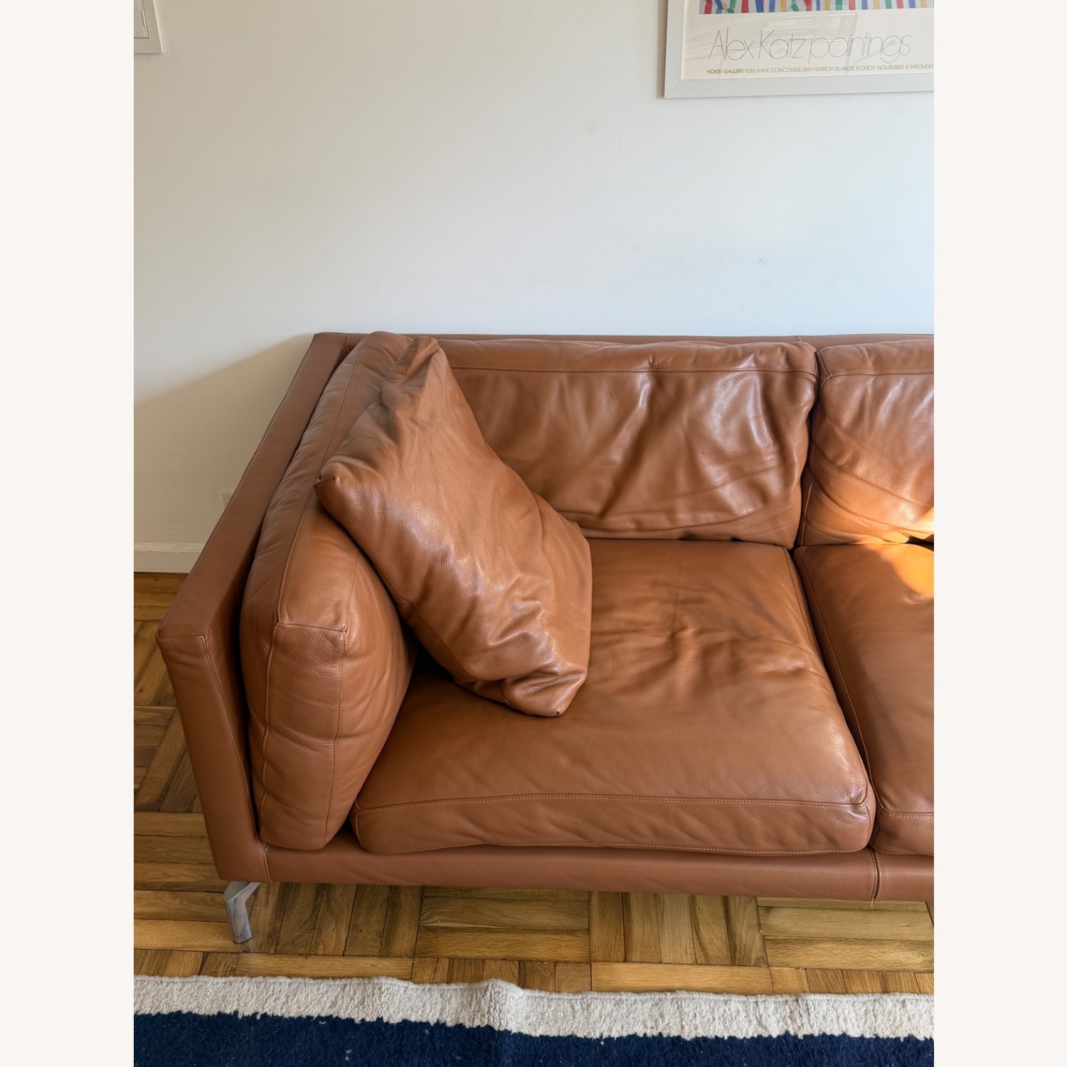 Design Within Reach Como Sofa 80” Canyon Leather - image-3