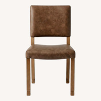 Light Gray Leather Dining Chair