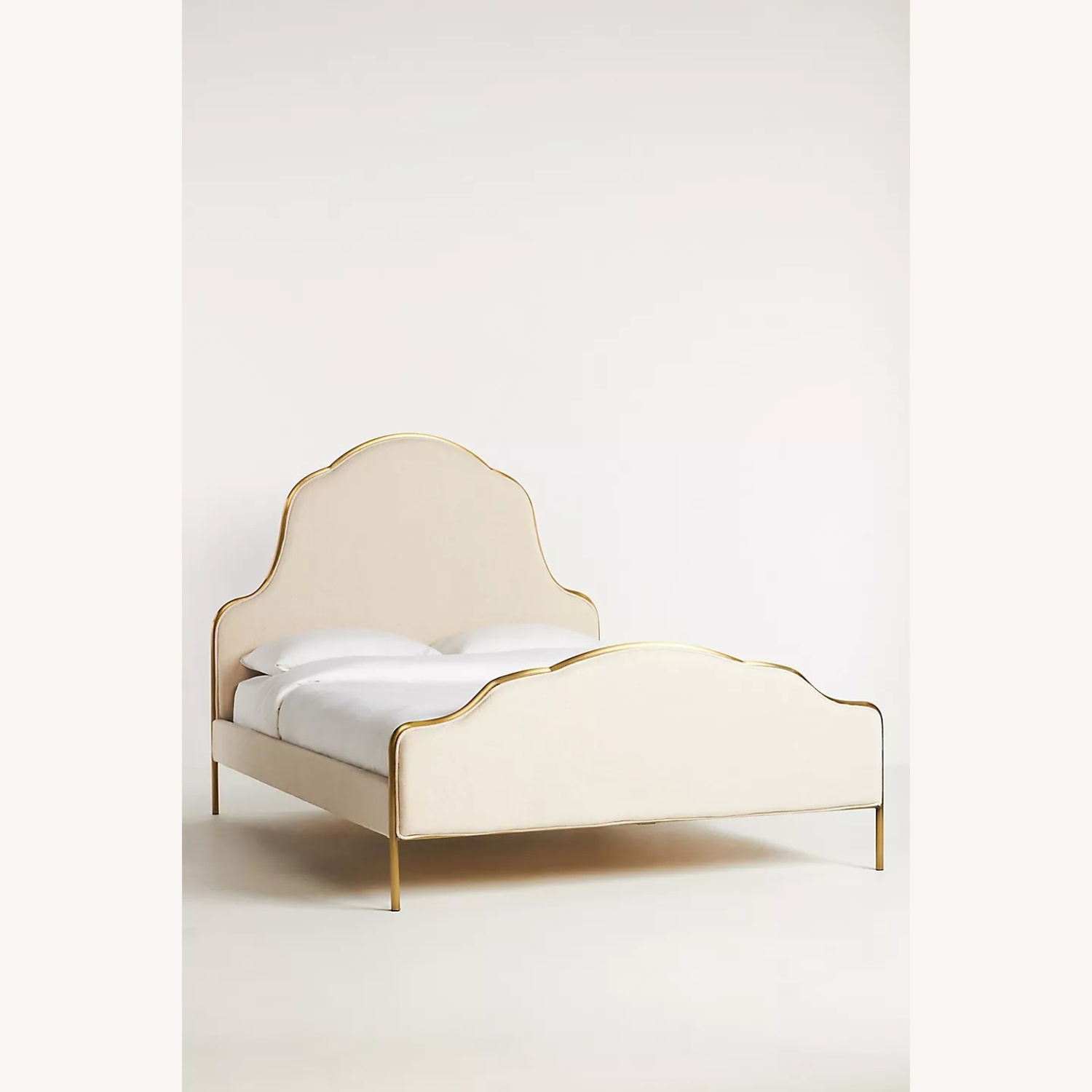 Anthropologie Natural Linen Queen Bed - image-5