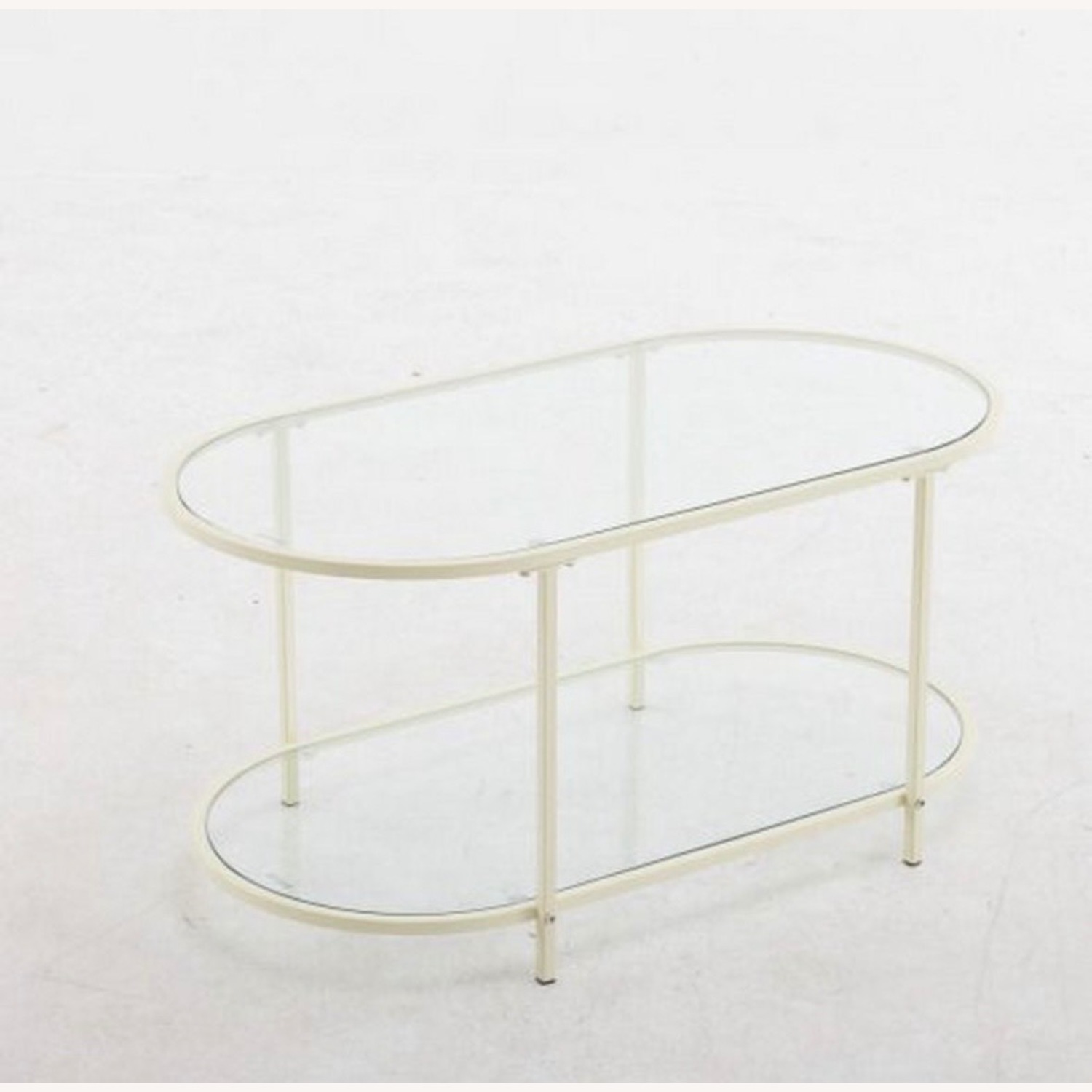 Target Karl Home White Glass Coffee Table - image-1