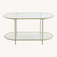 Target Karl Home White Glass Coffee Table
