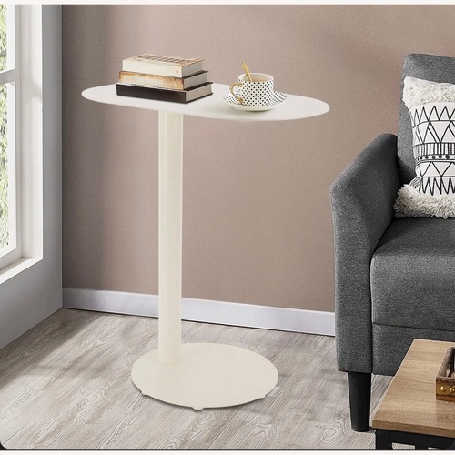 Used Wayfair White Iron Side Table for sale on AptDeco