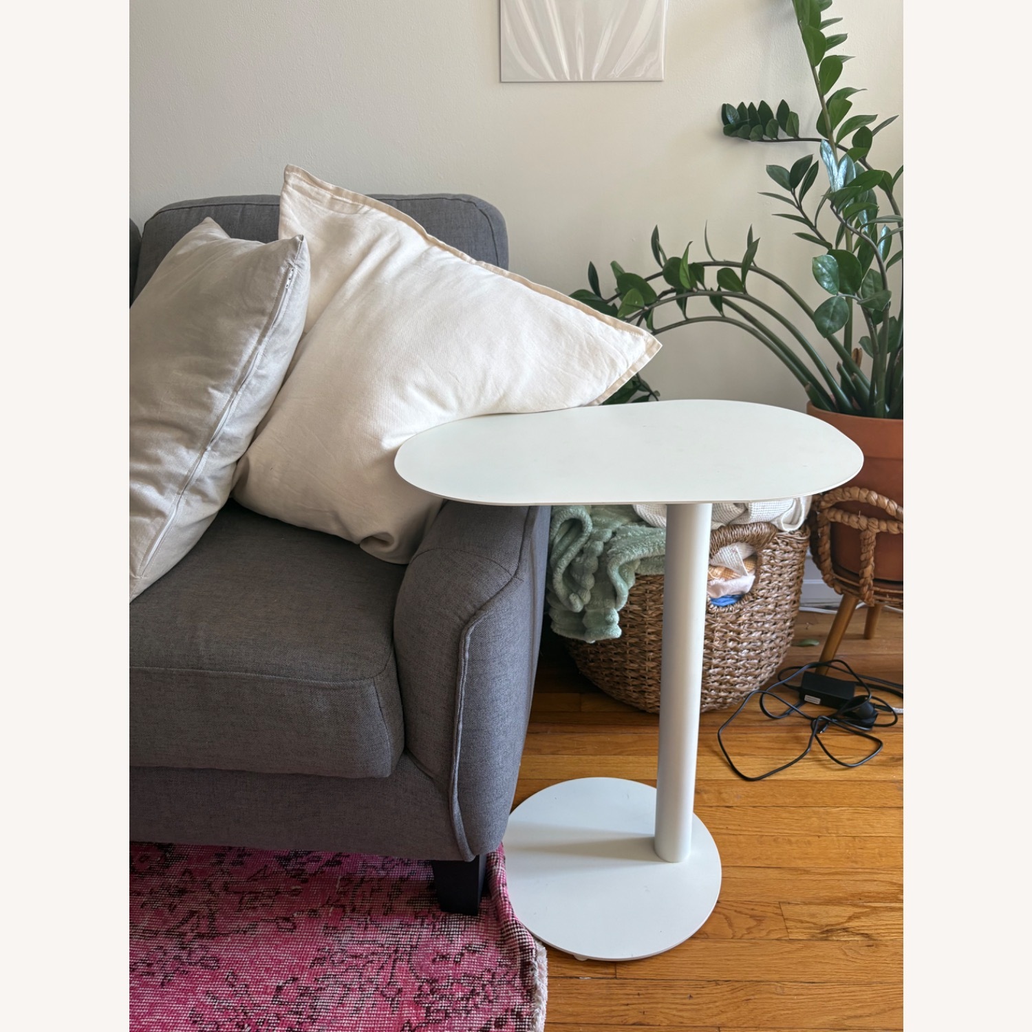 Wayfair White Iron Side Table - image-2