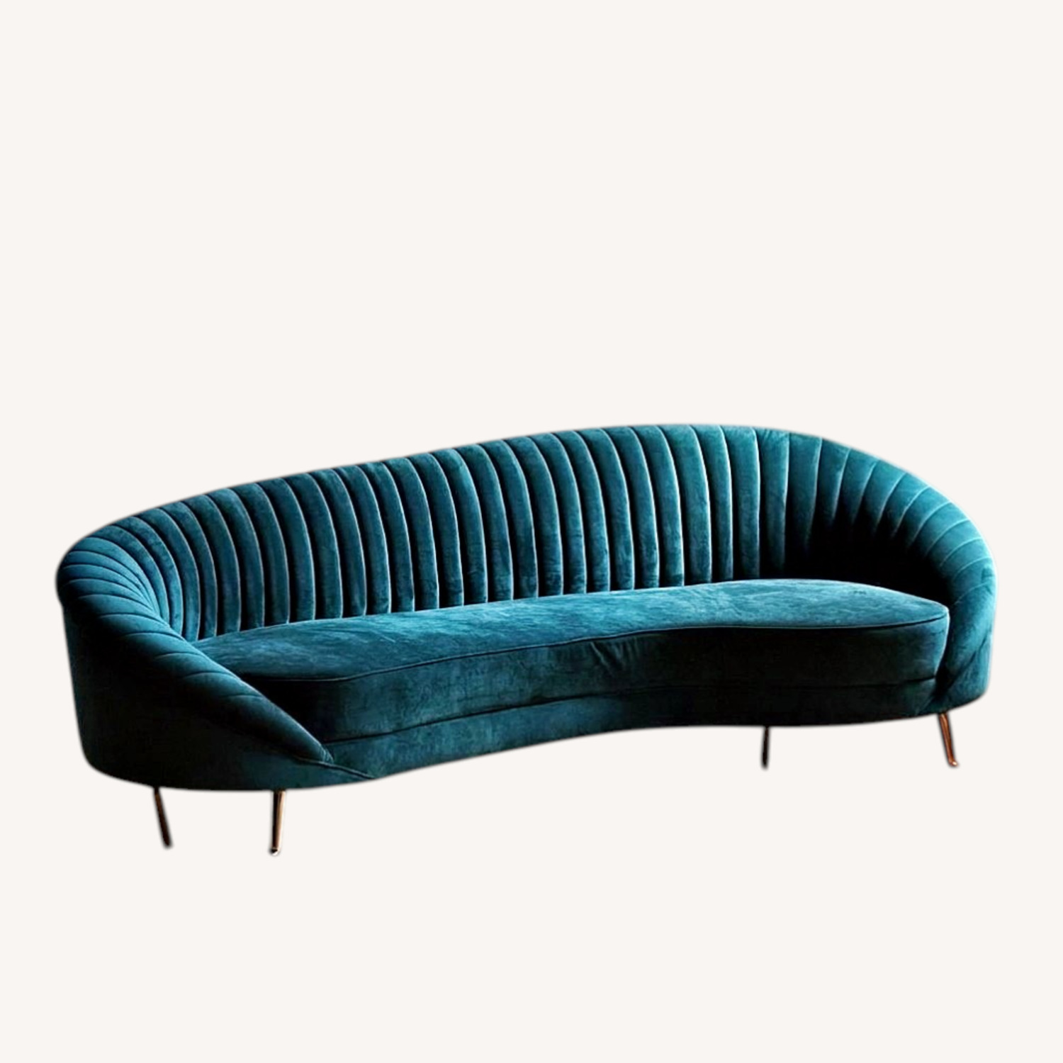 Green Velvet 3+ Seater Sofa - image-6