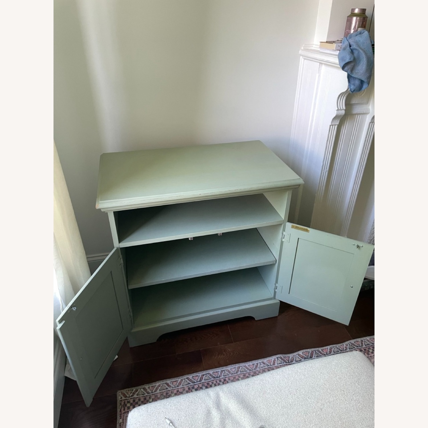 Sage Green Wood Media Storage - image-2