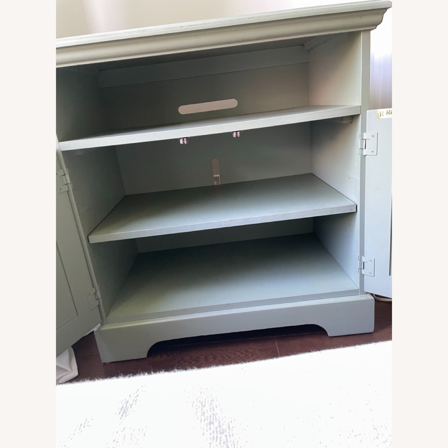 Sage Green Wood Media Storage - image-3