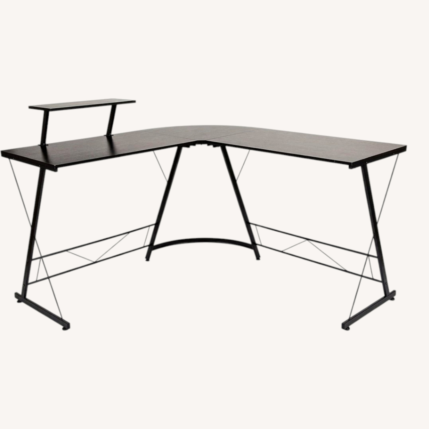 Black L-Shaped Corner Desk - image-0