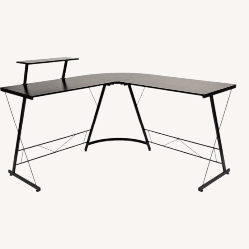 Used Black L-Shaped Corner Desk for sale on AptDeco