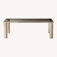 CB2 Transparent Glass Coffee Table