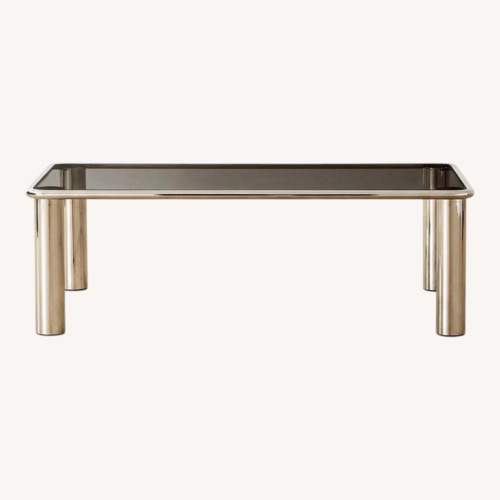 Used CB2 Transparent Glass Coffee Table for sale on AptDeco